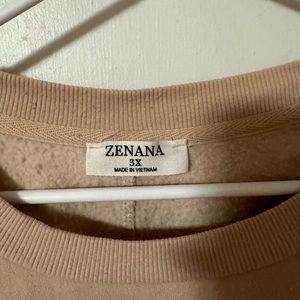 Khaki sweatshirt with pockets